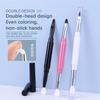 2 Head Multi-Use Silicone Lip Brush Beauty Lipstick Lipgloss Applicator Makeup Organizer Tool Cosmetic Spatula Brush