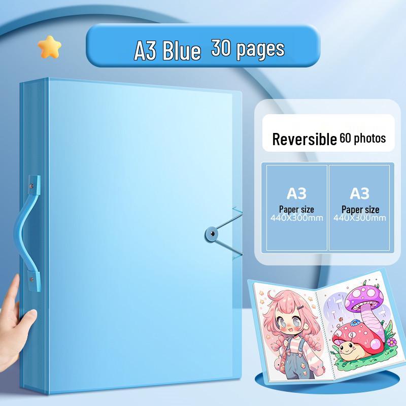 Portfolio d'art pour enfants A3: Stockage 8K pour les photos, les certificats et les dessins.