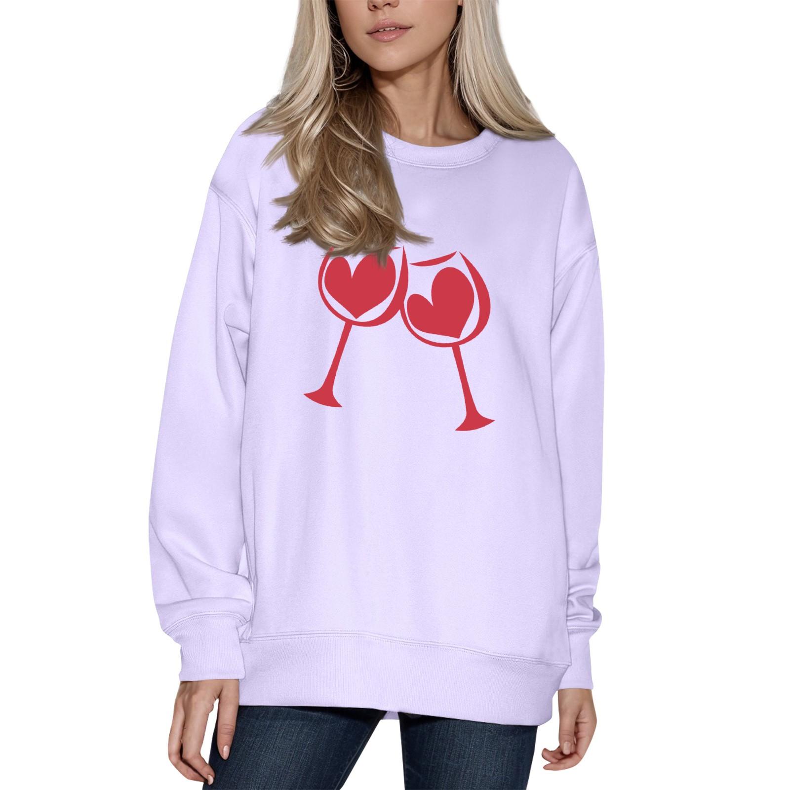 

Жіночий модний светр з принтом, з довгим рукавом та круглим вирізом L