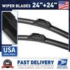 2PCS Genuine Quality Replacement Front Windshield Wiper Blades Set Of 24"&24"