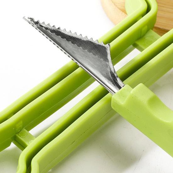 Stainless Steel Fruit Carving Knife Melon Baller Set 3-In-1 Watermelon Scoop Decorating Tool for Fruit Art Kitchen Tool for DIY Platters Desserts