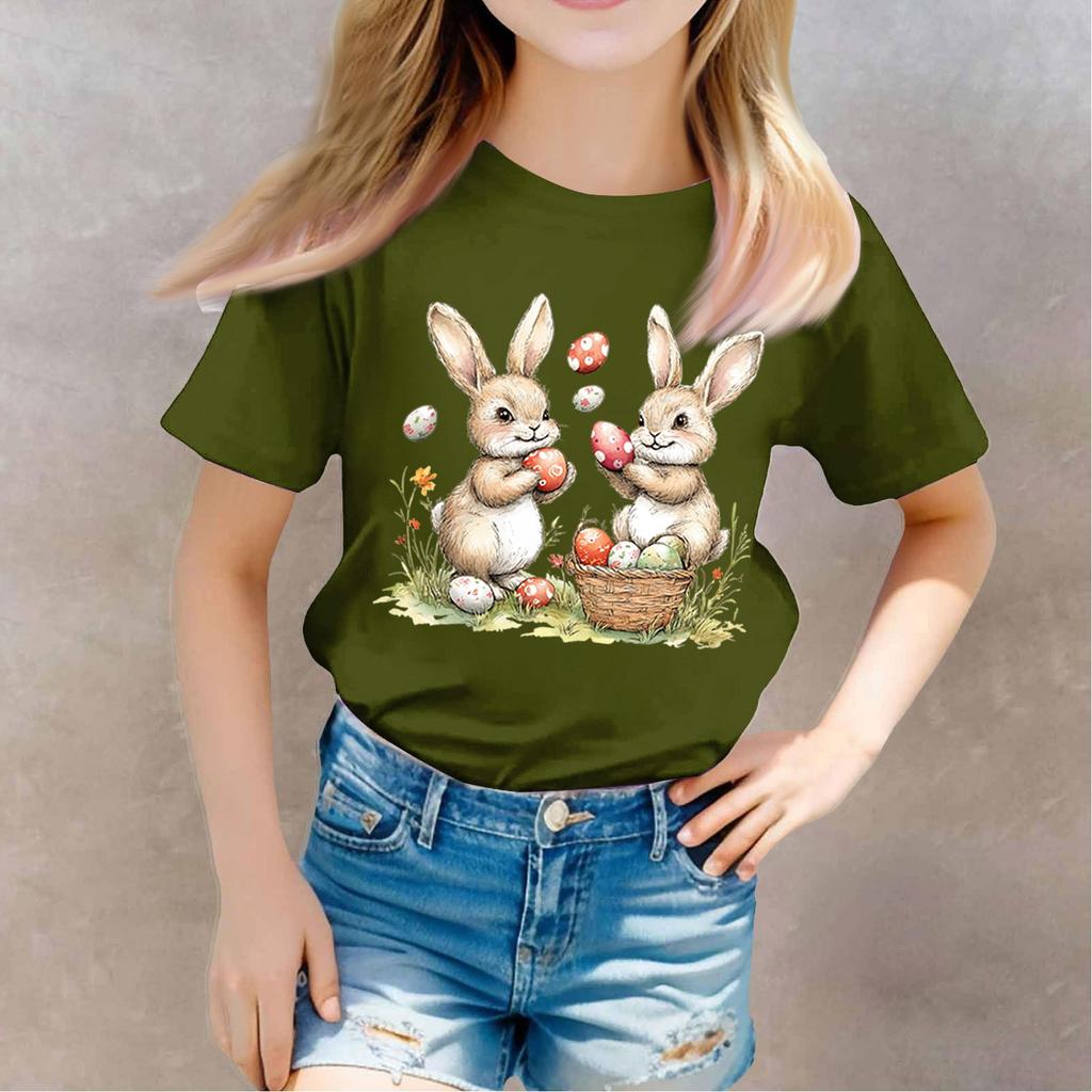 Kleinkind Mädchen Jungen T-Shirts Kinder Top Jungen und Mädchen Bedrucktes Kurzarm T-Shirt