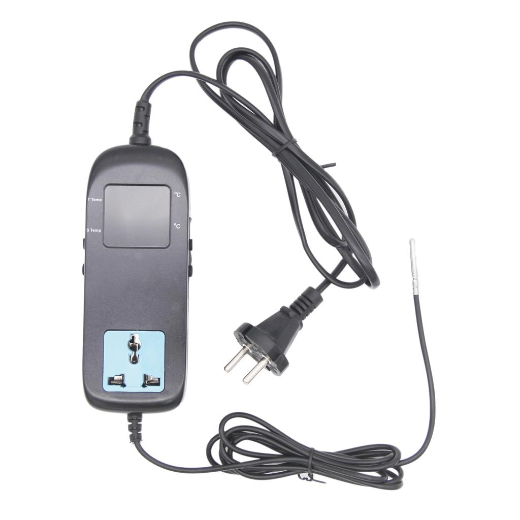 AC90V-250V Heating and Cooling Digital Temperature Controller Thermostat EU/UL Plug 3W NTC Probe