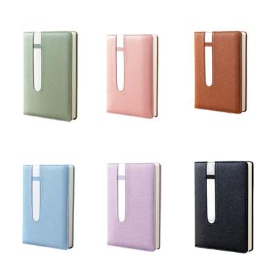 Professional PU Leather Notebook 130 Sheets Wide Lined Elastic Pen Slots Business Journal for Journaling Note Taking
