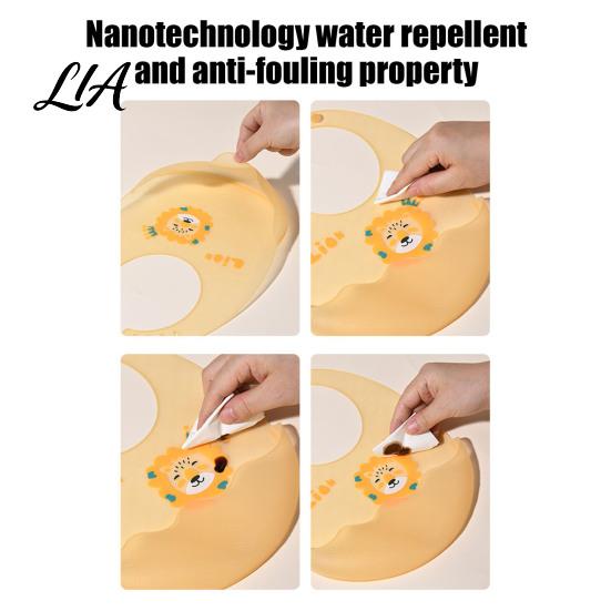 Adjustable Neck Bibs Silicone Baby Bib with Food Catcher Pocket, Waterproof Lightweight Easy Clean Babies Feeding Bib, Foldable for Infant Toddler