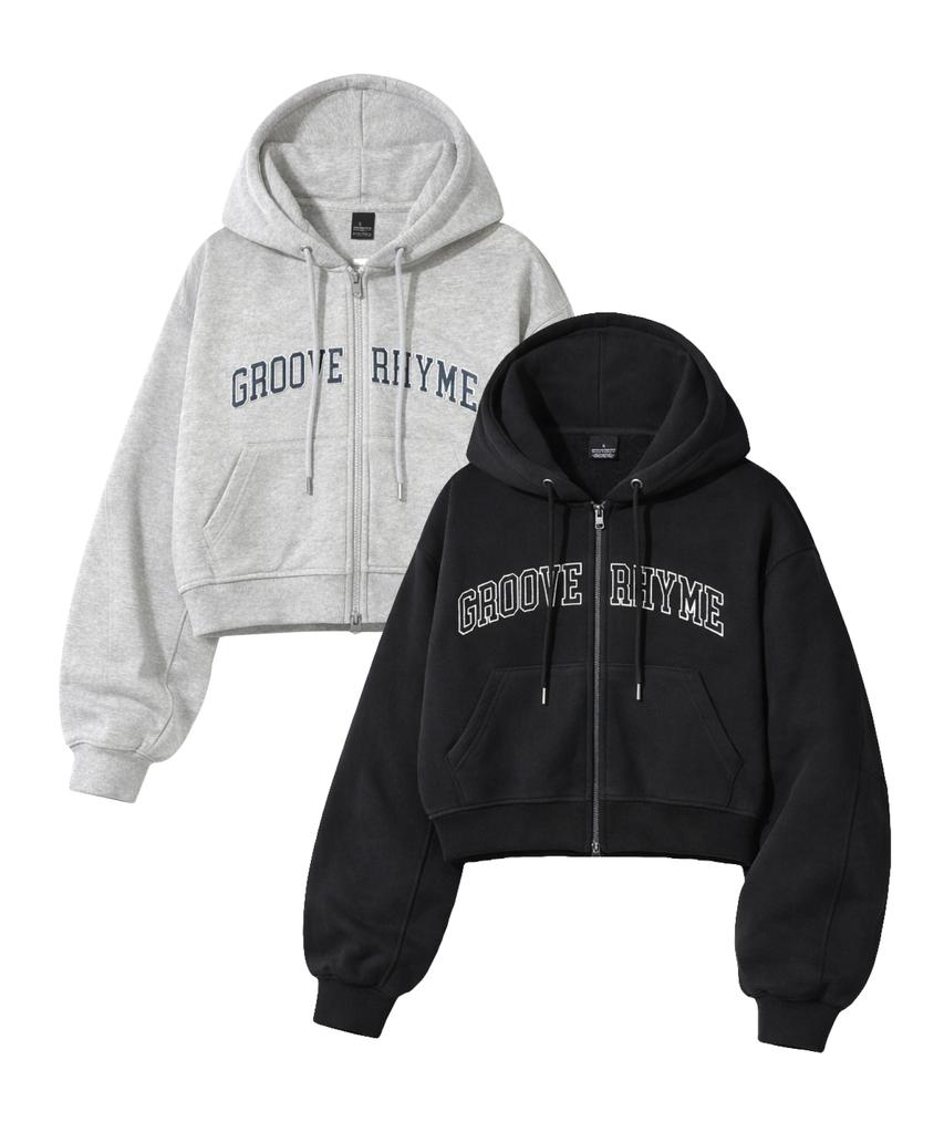 Groove Rhyme 3-Ply Terry Applique Logo Zip-Up Hoodie (2 Colors) (Frbrcxj502M)