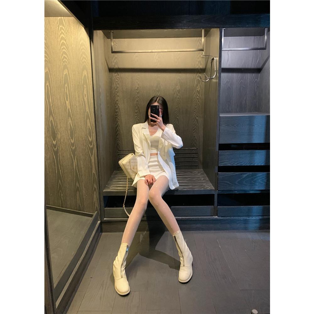 Black Beautiful Legs, Thin Stockings, Love Leggings, Women's Tide 2021 Summer New One-piece Socks, Bare Legs and Thin