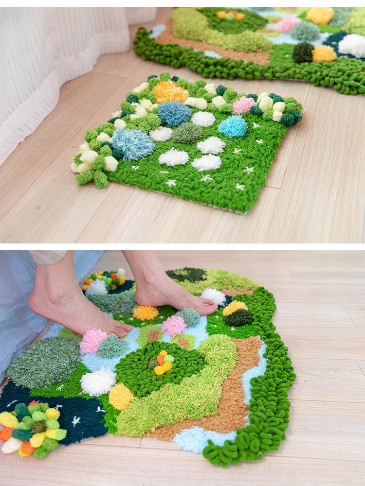 Moss Coaster Rug Kit: Beginner-Friendly Mori Style Doormat Gift Set