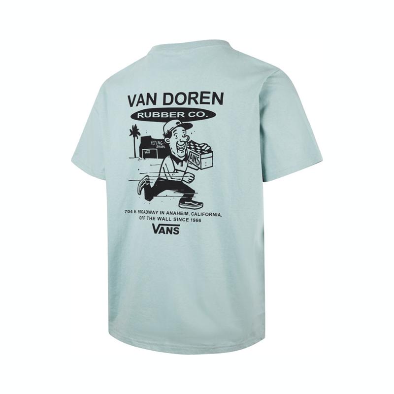 Vans Fun Gfx Logo Sports Casual Breathable Short Sleeve T-Shirt Men Tops Gray-Green VN000HZMM8I