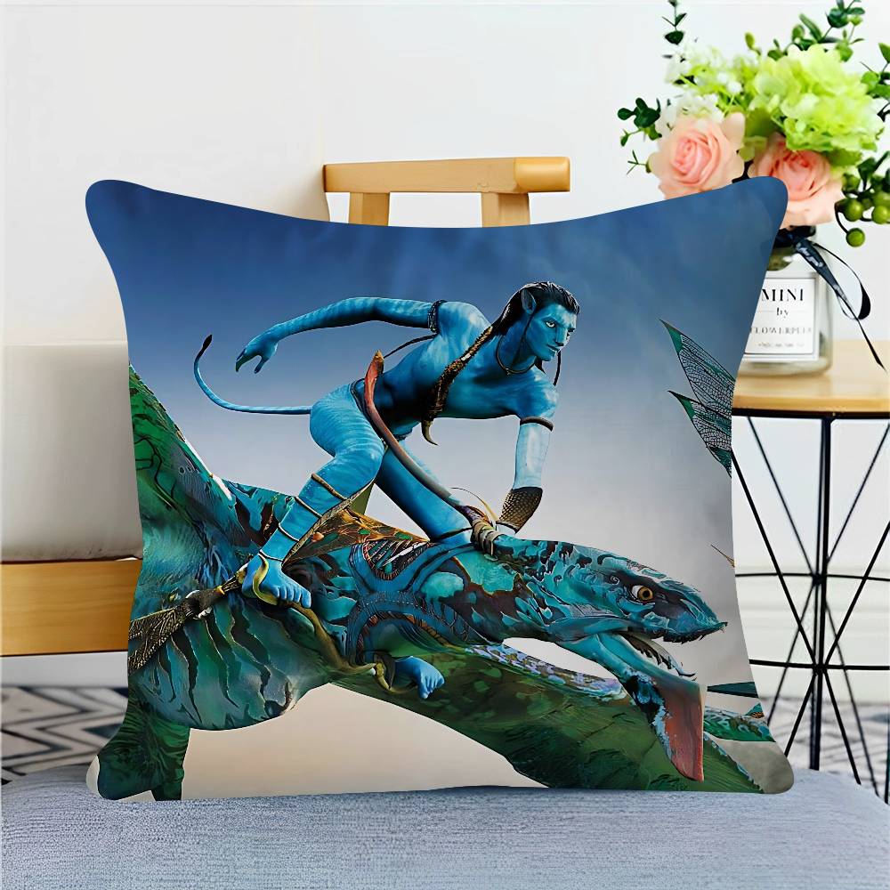 

Подушка-наволочка для подушки з принтом з фільму Аватар 45x45 см М яка затишна бавовняна Декоративна наволочка для подушки для вулиці На блискавці Для дивана 24x24Inch