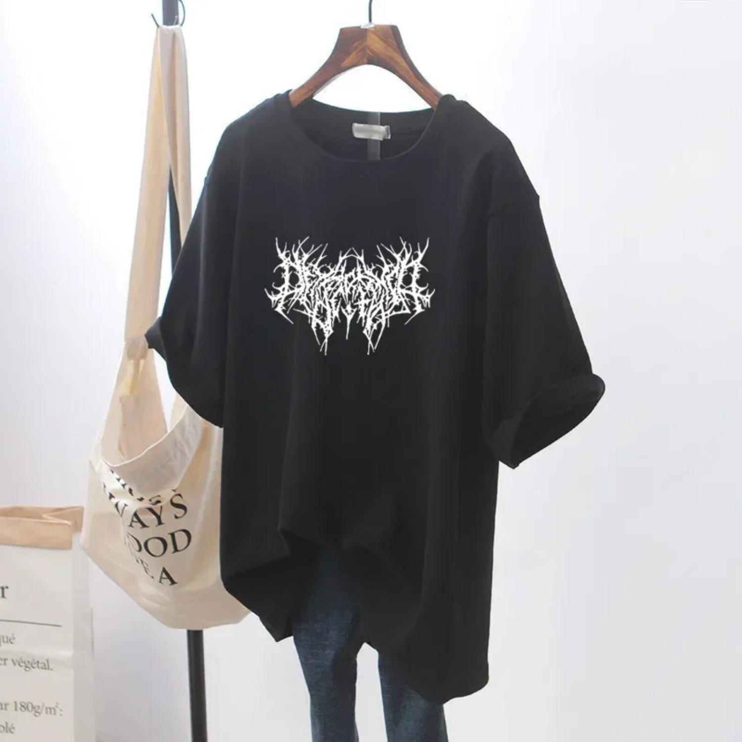 2025 New Summer New Smile Printed Ladies Short Sleeve Explosion Loose White T-Shirt Women s Loose Comfortable Top S чёрный