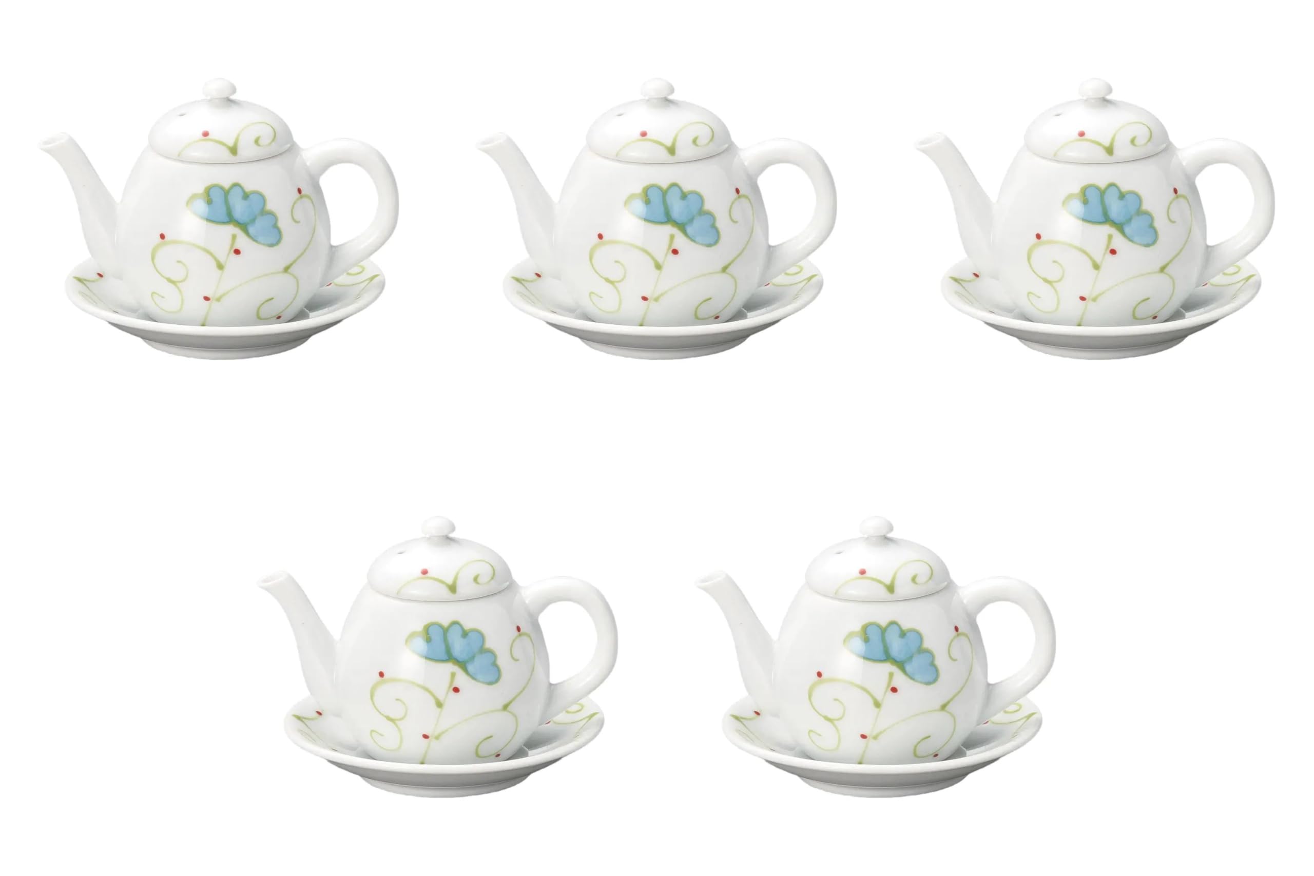 

Set of 5 Hanaichichin soup bowls with pedestal pedestal plate Soup bowls Arita ware Setomonohonpo [6×7cm, 9.3×1.7cm (70cc)]