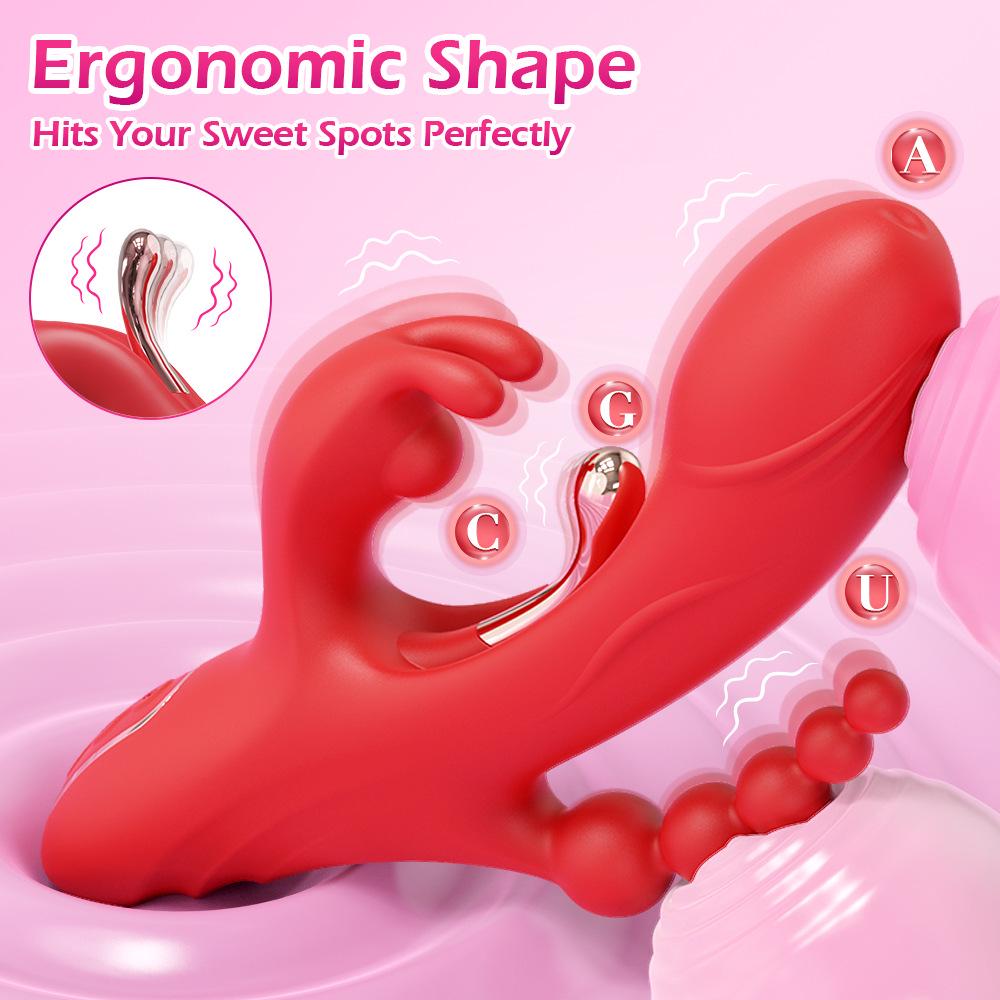Multi-Function 4-in-1 Rabbit Vibrator: Clitoral & G-Spot 9-Mode Massager Toy