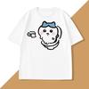 Hachiware On The Toilet Tshirt for Unisex Women Funny Cotton Short Sleeve Round Neck Tshirt Humor T Shirt Loose Casual Clothes