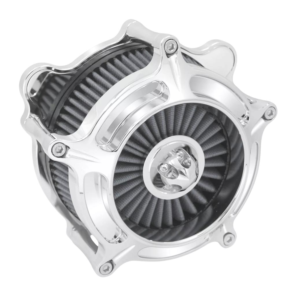 Motorräder Turbine Luftfilter Ansaugfilter Chrom Für Harley Sportster XL Touring Softail Dyna EVO & Twin Cam Fatboy FXDLS