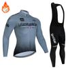 Winter Cycling Jersey Set 2025 Men's Long Sleeve Mountain Bike Cycling Clothing Fleece Warm MTB Bicycle Clothes Wear Suit