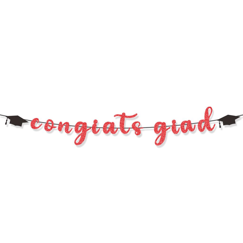 Doctor Nurse Graduation Season Party Decoration Doctor Hat Letter Latte Congrats Grad Flag