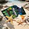 Custom Name Personalized Gamer Print Beach Towel, for Trip Camping Beach Party Home Decor, Birthday Gift for Family & Friends