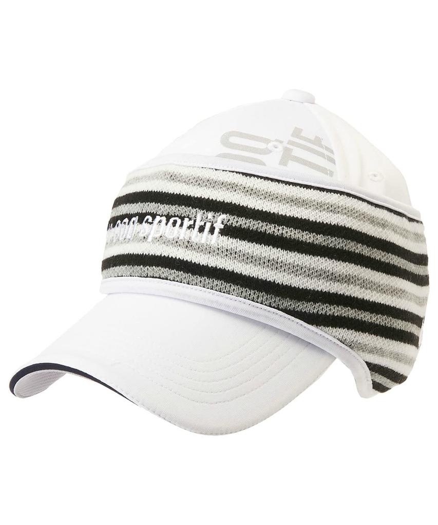 Le Coq Sportif Golf 2021 Golf Cap with Ear Warmers QGBSJC13W WH00 Free Size [Fall/Winter Model] Men's (White)