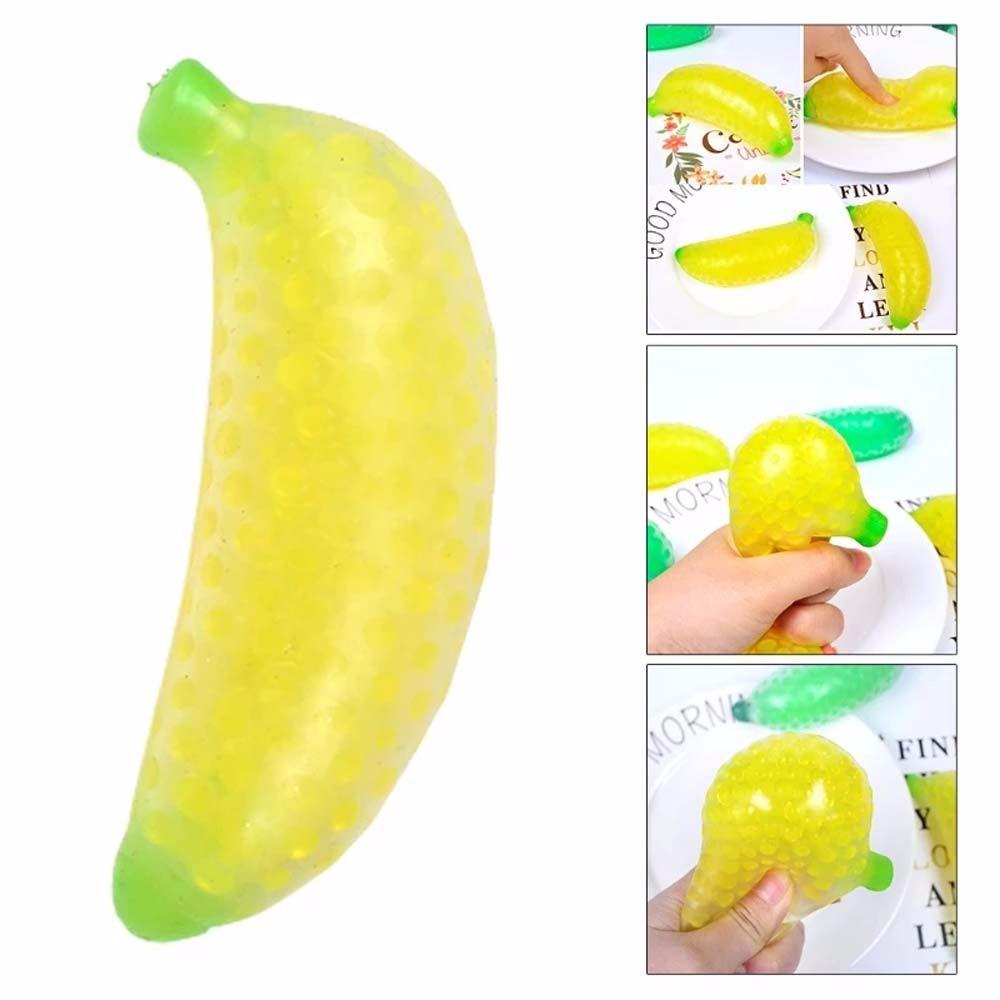 Bead Squeeze Toys Autism Toys Stress Reliever Mini Ball Toy Simulation Fruit Banana Sensory Toy