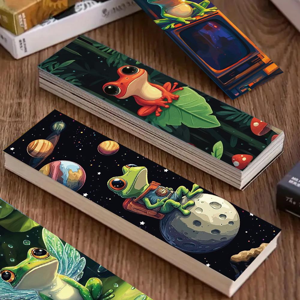 32pcs, 2D frog bookmark, suitable for back-to-school season, Christmas, Halloween, teachers, readers, and birthdays.