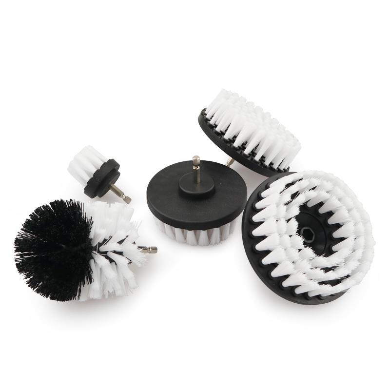 2/3.5/4/5'' Brush Attachment Set Power Scrubber Brush Car Polisher Bathroom Cleaning Kit with Extender Kitchen Cleaning
