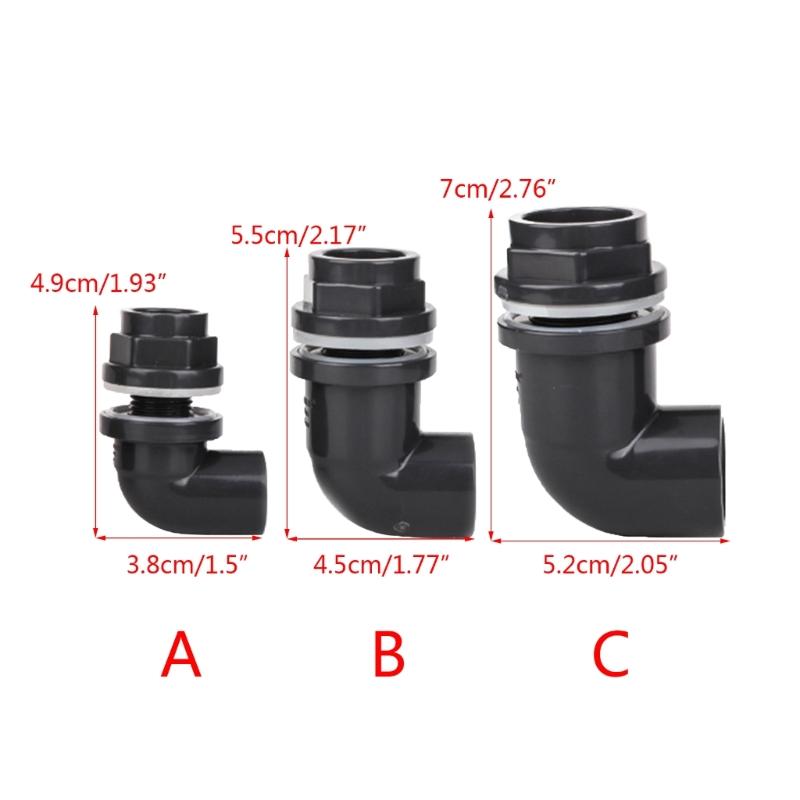 Aquarium Outlet Water Pipe Connector Fish Tanks Joint Elbow Tube Pipe Connector for Household Aquarium Accessories