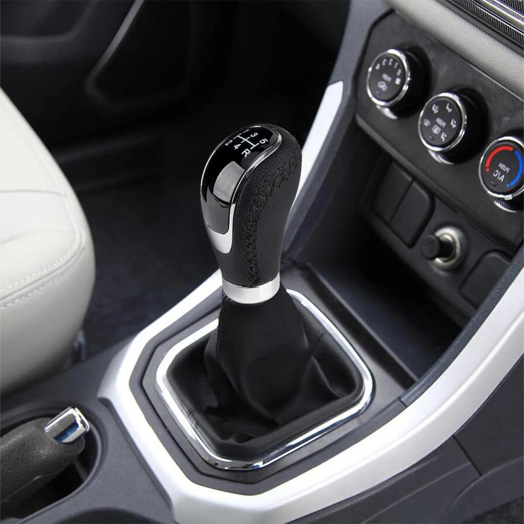 5/6 Speed Universal Replacement Manual Car Hoodie Gear Stick Shift Knob Modified Stick R PU Leather Gearshift Head Gear Knob Set
