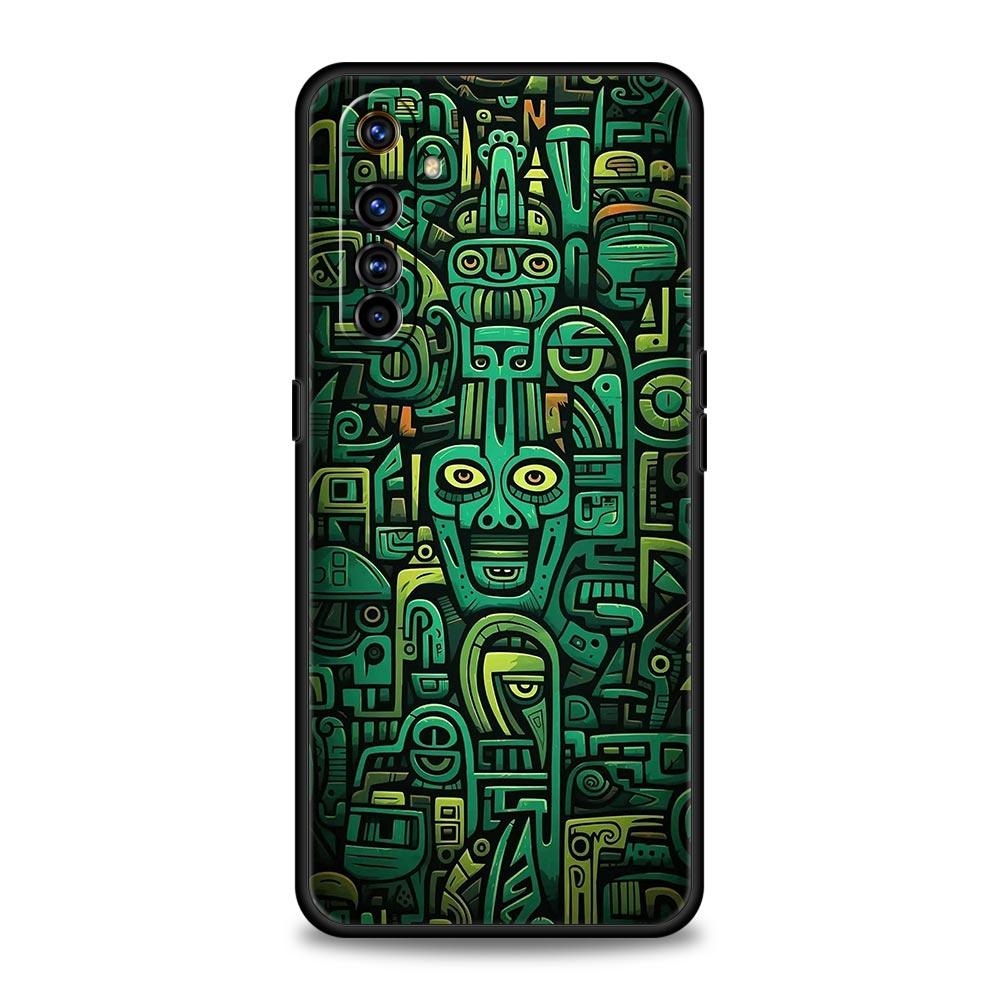 Vintage Totem Painting Soft TPU For Realme 13 12 11 10 9 Pro Plus GT3 GT2 C21 C25 C35 C53 C55 C67 Pro 5G Phone Case Cover Capas