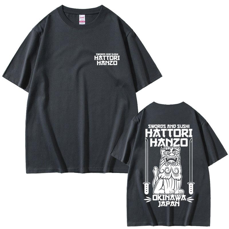 Summer Hattori Shimada Hanzo Red Sword Sushi Kill Bill Okinawa Japanese Talentino Tshirt Mens Casual Cotton Retro Short Top