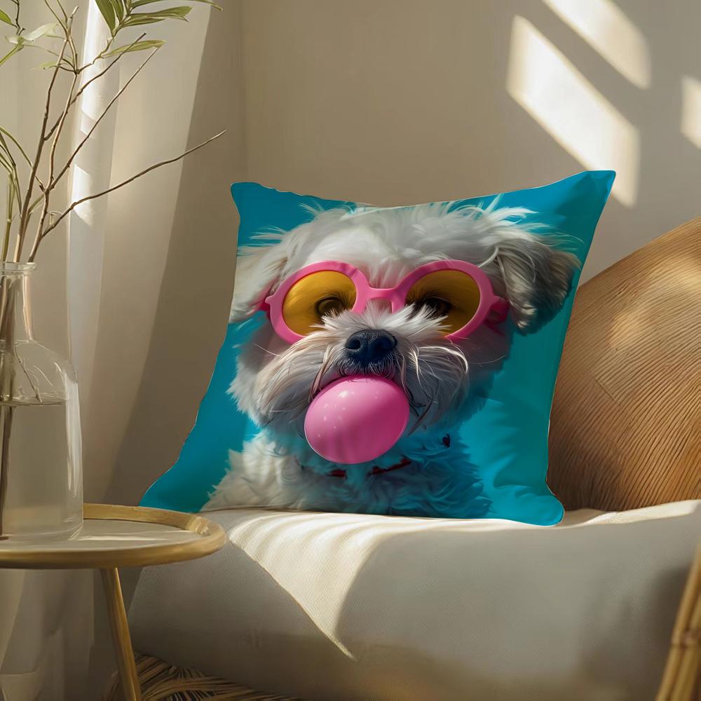 Cute Funny Cartoon Party Decorations Animals Pillow Case Pattern Printed Pillowcase For Living Room Sofa Cushion Cover