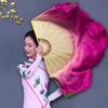 1pc Imitation Silk Dance Fan Double-sided Dual Color Gradient Stage Performance Prop Hand Fan Square Dancing Yangko Fans