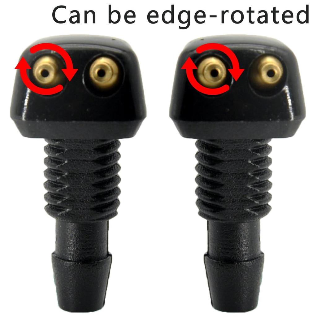 2PCS Universal Front Windshield Washer Wiper Nozzle Jet Sprayer Water Spout Outlet Adjustment