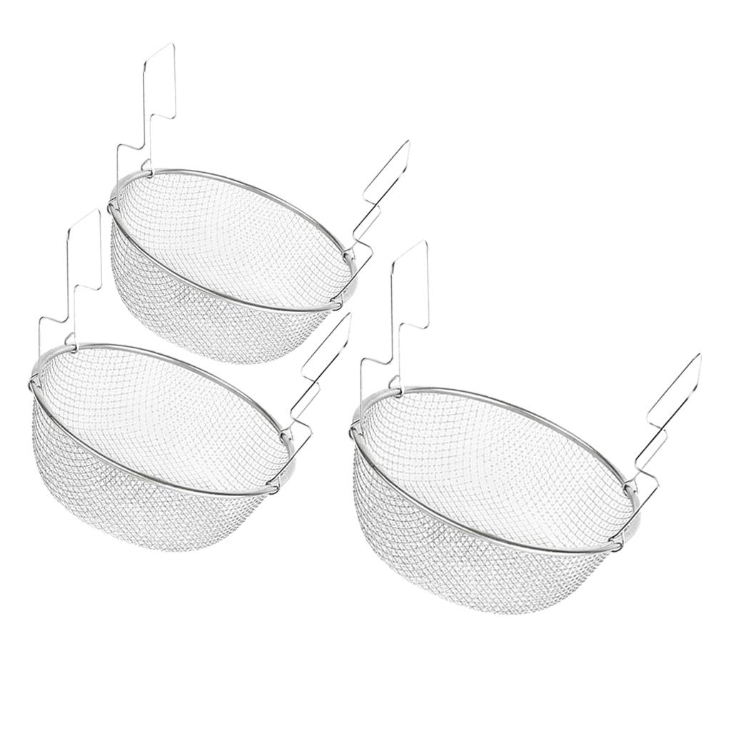 Kitchen Food Strainer Stainless Steel Mesh Sieve Filter Basket Colander for Cooking Cleaning Draining