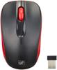 OHM Wireless Mouse with IR LED, Black/Red, Medium, PC-SMWIM32-K, 01-3584