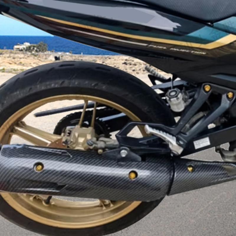 Lightweight ABS Motorcycle Exhaust Shield Anti Scorching Guard Carbon Fiber Finish Exhaust Pipe Protections for Y15ZR