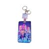 Push-pull Sliding Card Holder Acrylic Decorative Keychain Automatic Retractable Rope