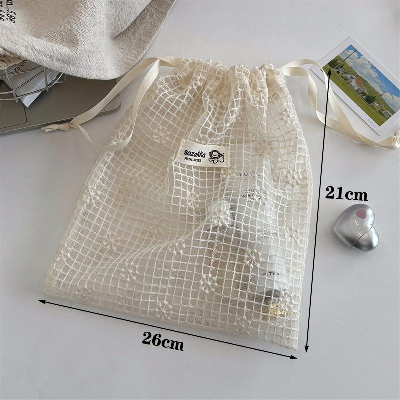 

Милый кружевной мешочек на шнурке Женский органайзер для косметики, наушников, ключей, мелочей Клатч Кошелек Тканевый мешок