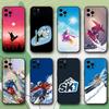 Skiing Snow Snowboard Ski Phone Case For Apple iPhone 15,14,13,12,11,Pro,X,XS,Max,XR,Plus,Mini Soft Black Cover