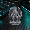 Nischen-Hobbyisten-Geschenke 3D-gedruckter Thron Cthulhu-Statue, Gotische Harzfigur für Regal & Schreibtisch Detaillierte Fledermausflügel-Skulptur Dekoration, Tentakelmonster