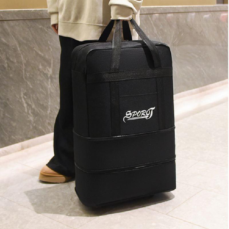 Large Capacity Foldable Travel Bag With Multiple Compartments For Air Travel
