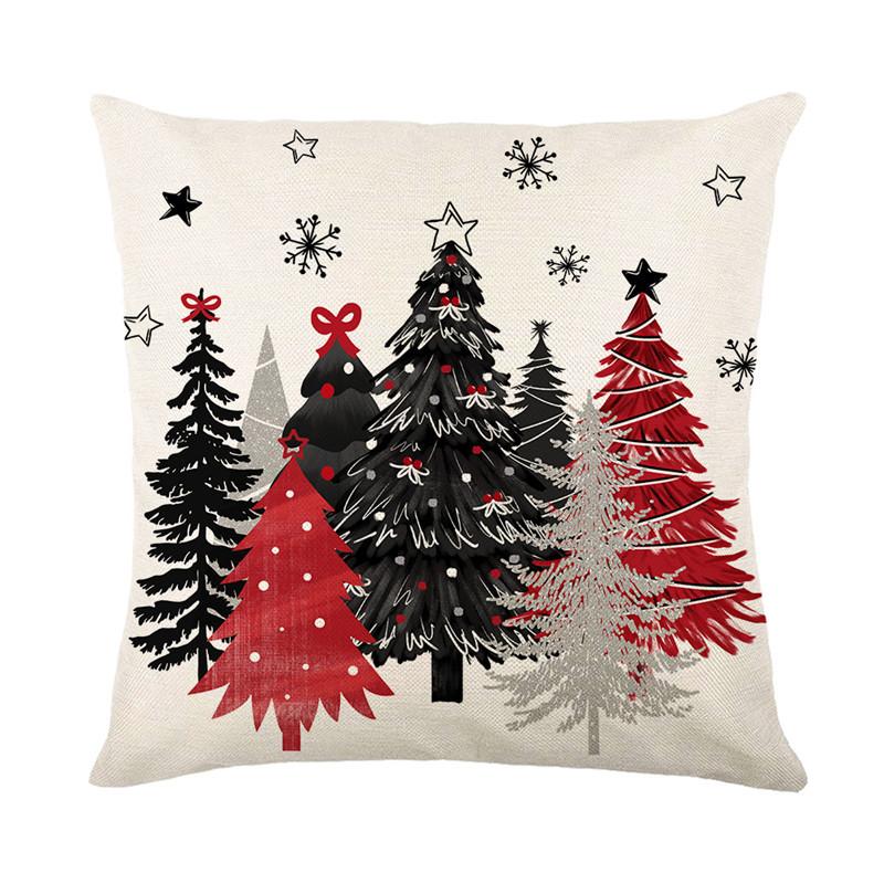 

1PC Christmas Tree Cushion Cover 3D Printed Washable Pillowcase Christmas Party Living Room Sofa Home Decoration 2026 New Year 45x45cm
