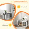 Dog Crate with Sliding Door, Ventilation, Chipboard and Steel, 98 X 58 X 61 Cm, Walnut