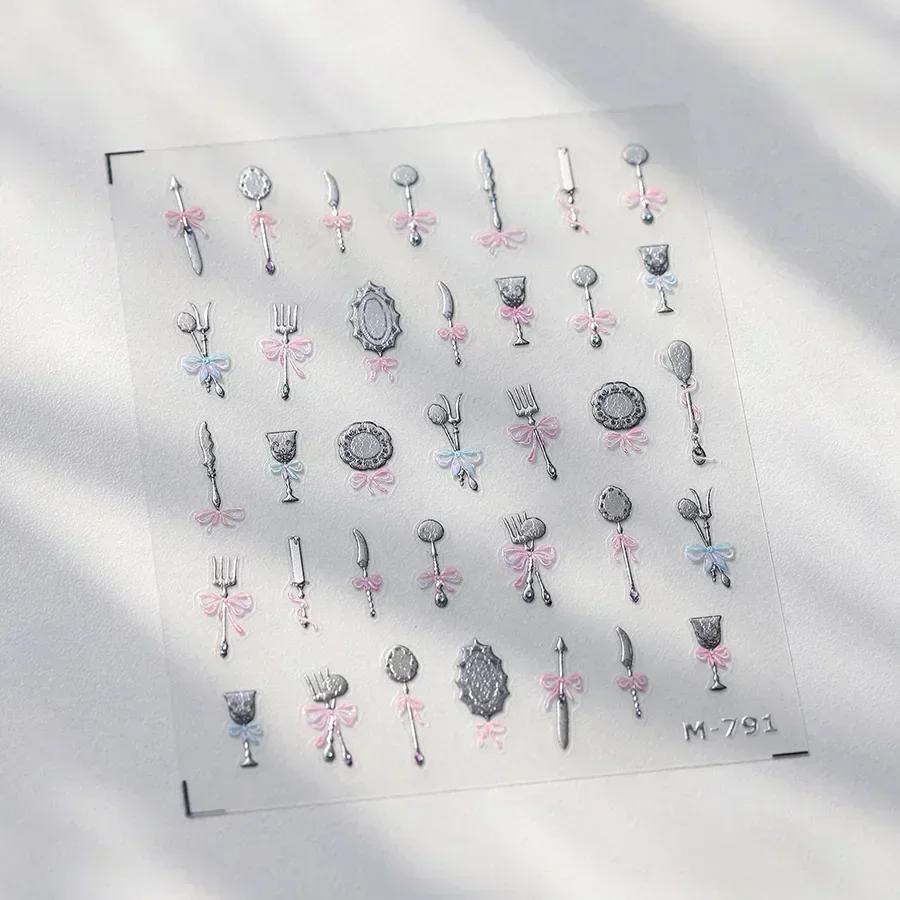 Beach Shell Swim Ring Bikini Watermelon Cat Ice Cream Crab Sunglass Coconut Tree Flowers Fruits Nail Art Stickers Decals