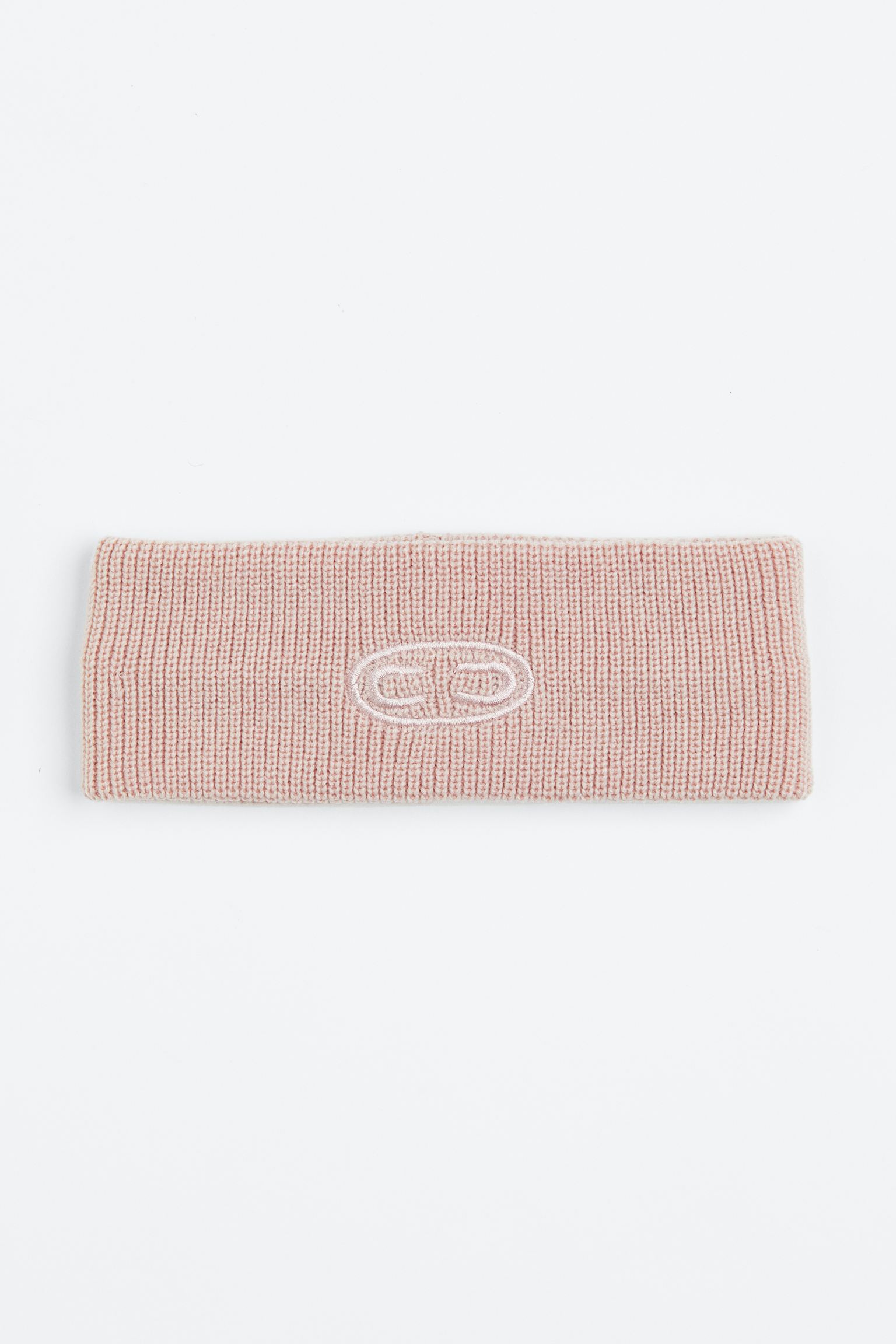 

Embroidered rib-knit headband