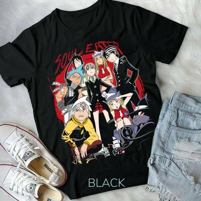 Tričko Soul Eater, Anime, Death The Kid, Manga, Grafické tričko Black Star Černé tričko