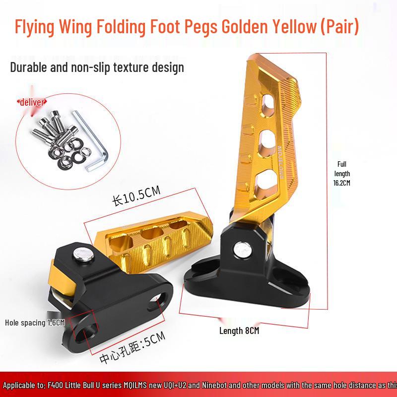Folding Foot Pegs for Niu UQi+ U2 F400T MQIL MS Electric Scooters