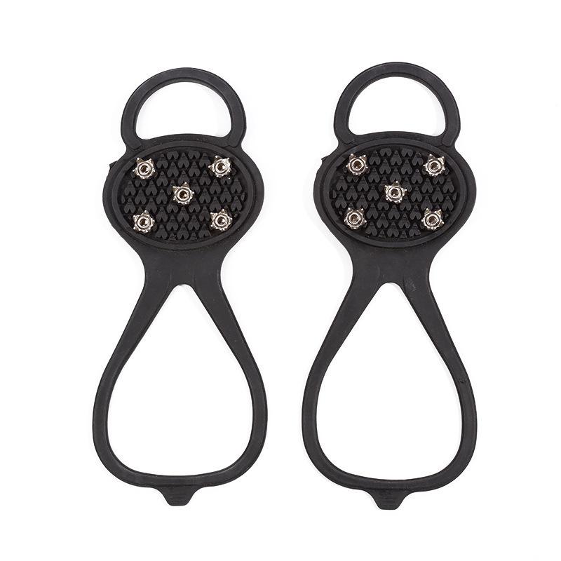 10-Tooth Steel Ice Cleats: Non-Slip, Wear-Resistant, Silicone Shoe Covers for Ice and Snow Climbing