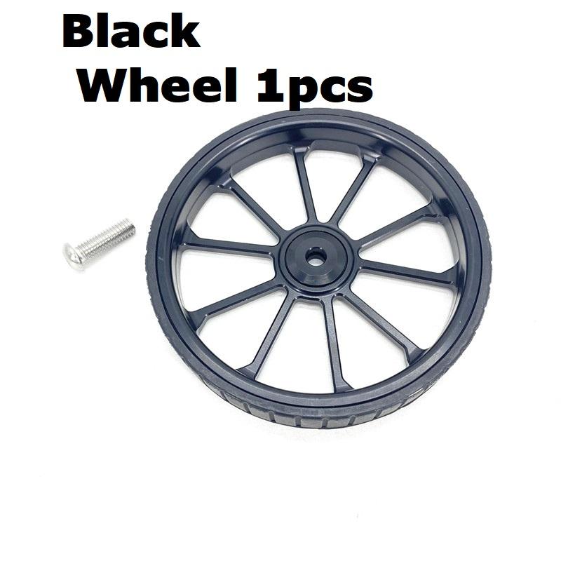 For Brompton Birdy Folding Bike Extension Rod Easy Wheel 100mm Aluminum Alloy CNC Bicycle Racks Telescopic rod Easywheels Black 1wheel
