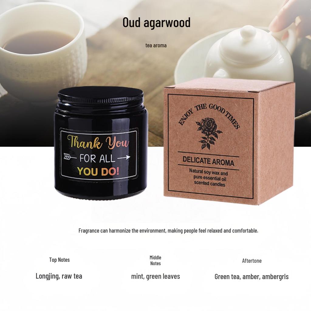 Black Bottle Soy Scented Candle – Romantic Birthday Party Favor and Decorative Ornament